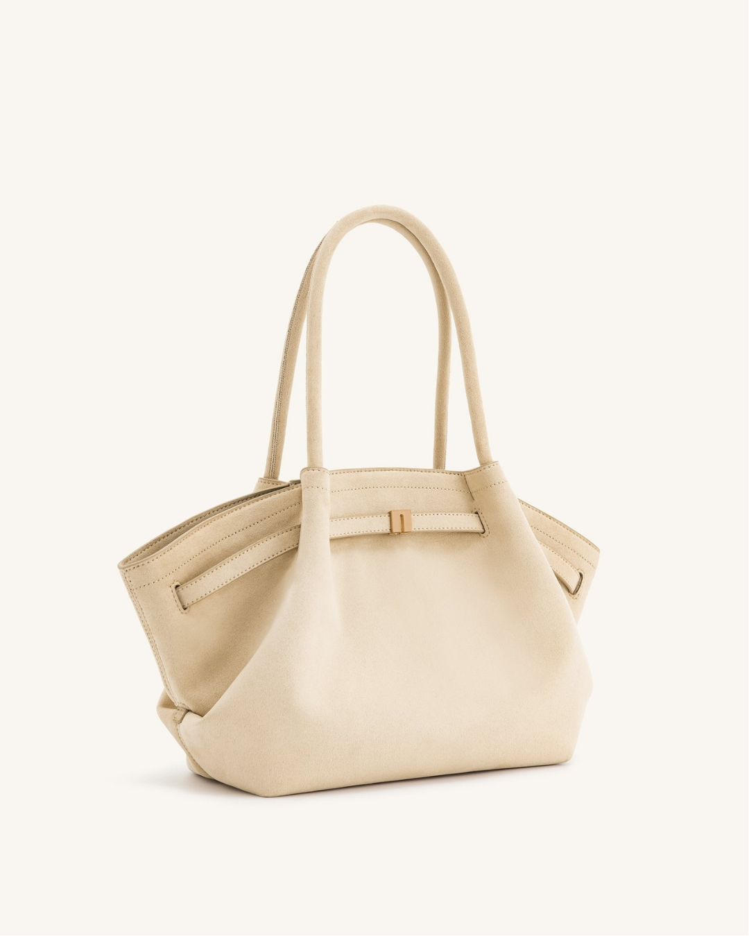 Sac suédé Hana - Blanc cassé
